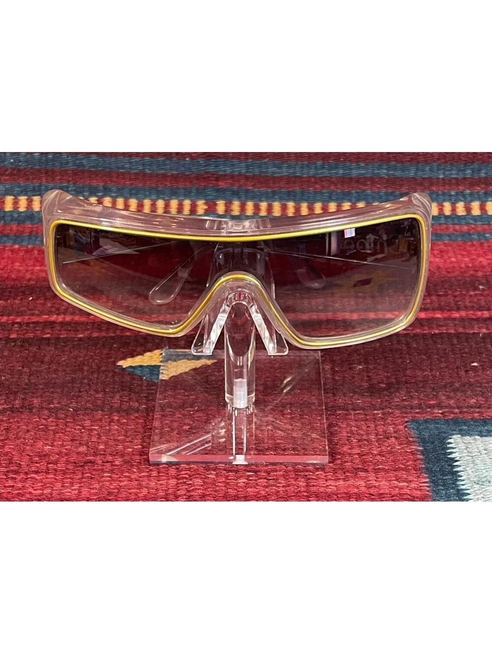 Vintage CHLOE Asymmetrical Clear Frame Sunglasses Made in Italy Stella McCartney